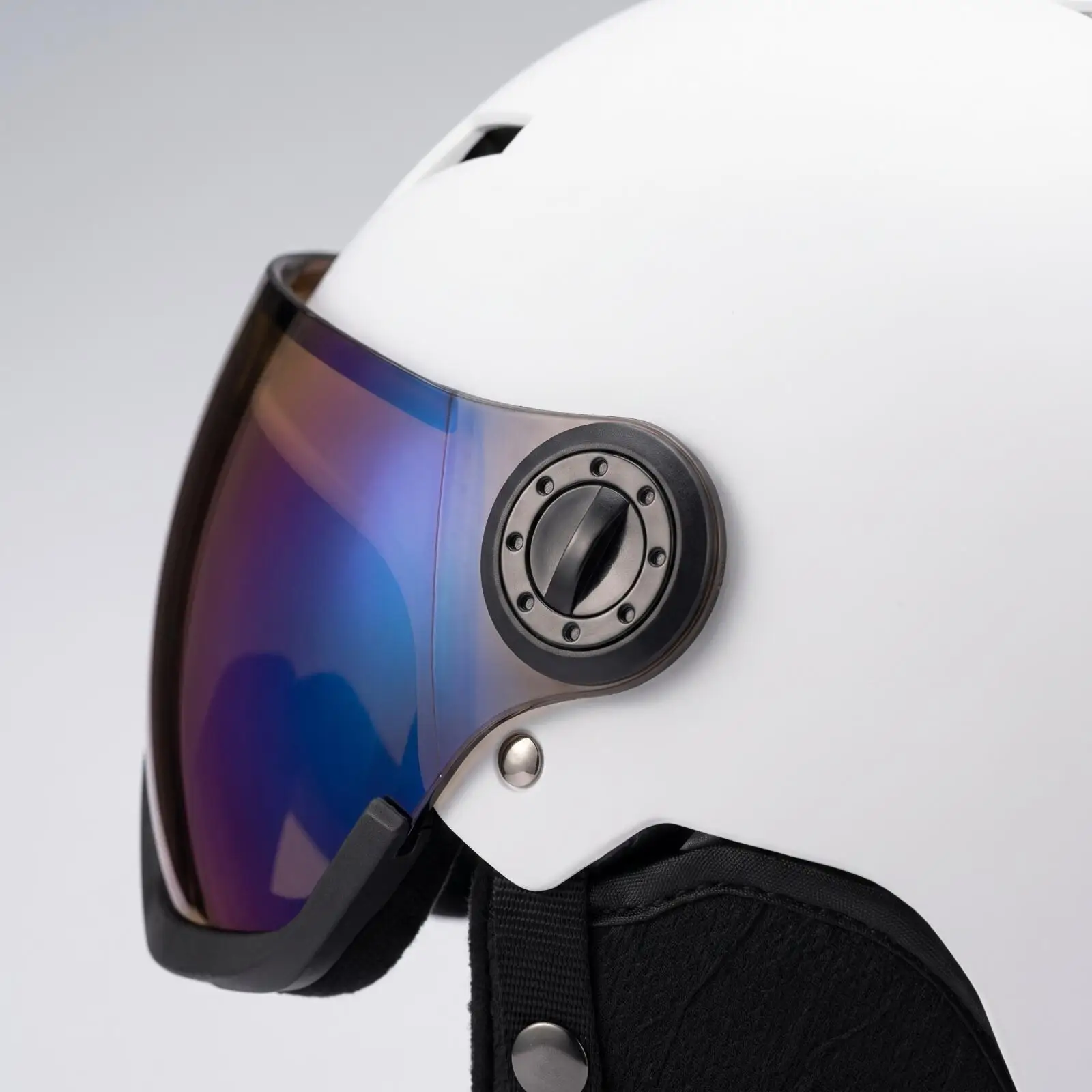 Ski Helmet for Adult Men Women with Mirrored Visor Guard EPS Impact Absorption Shell for Snow Sports Safety Gear