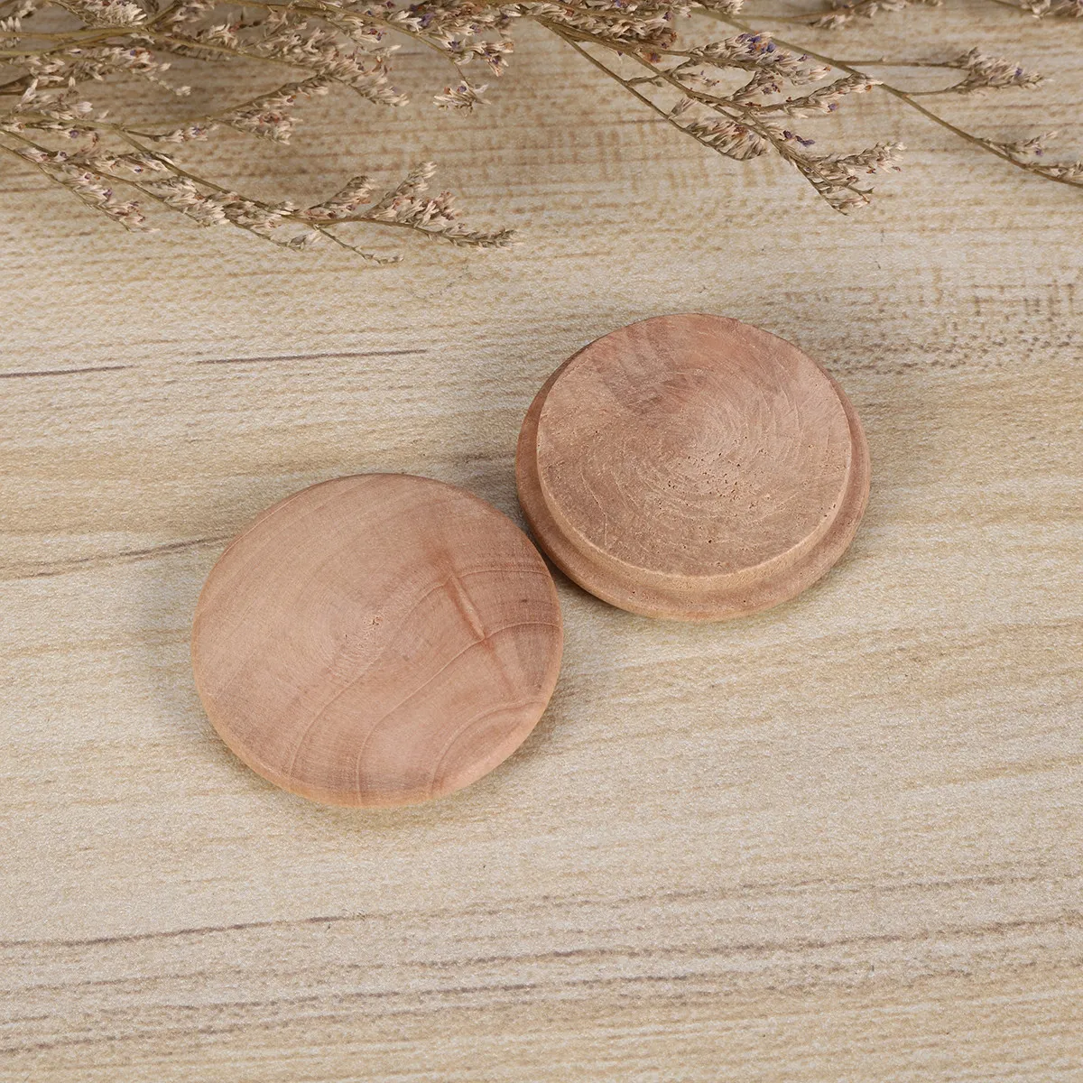80Pcs 30x25mm Wooden Stair Plugs Button Style Furniture Cover for Screw Holes Smooth Domed Head Tight Secure Fit Button Plug