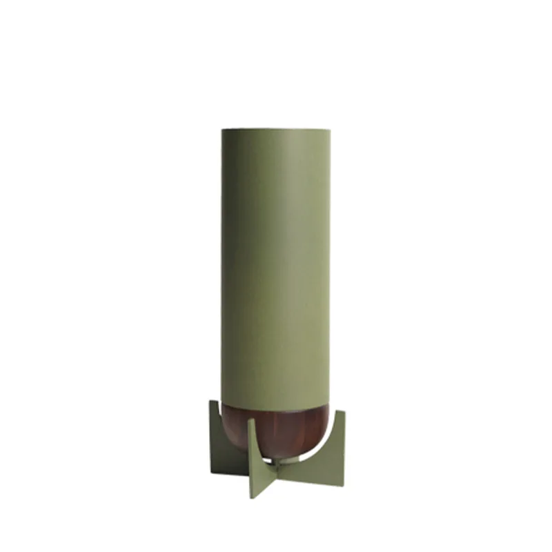 

Modern simple metal cylinder vase, creative model room living room hotel flower arrangement