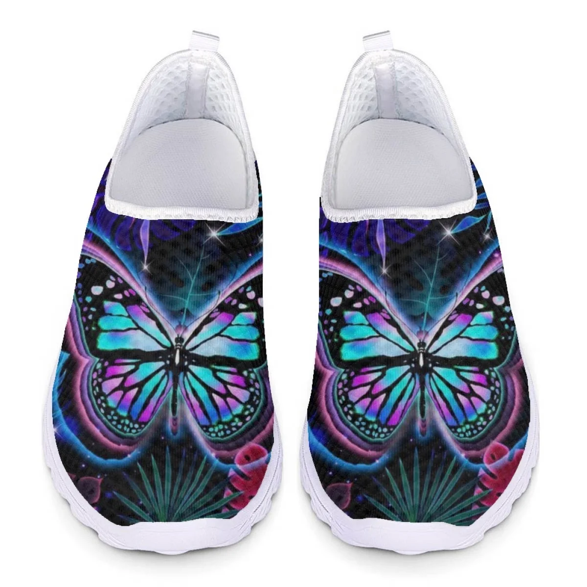 Art Butterfly 3D Pattern Print scarpe Casual per donna estate autunno comode scarpe in rete traspirante scarpe basse sportive all'aperto