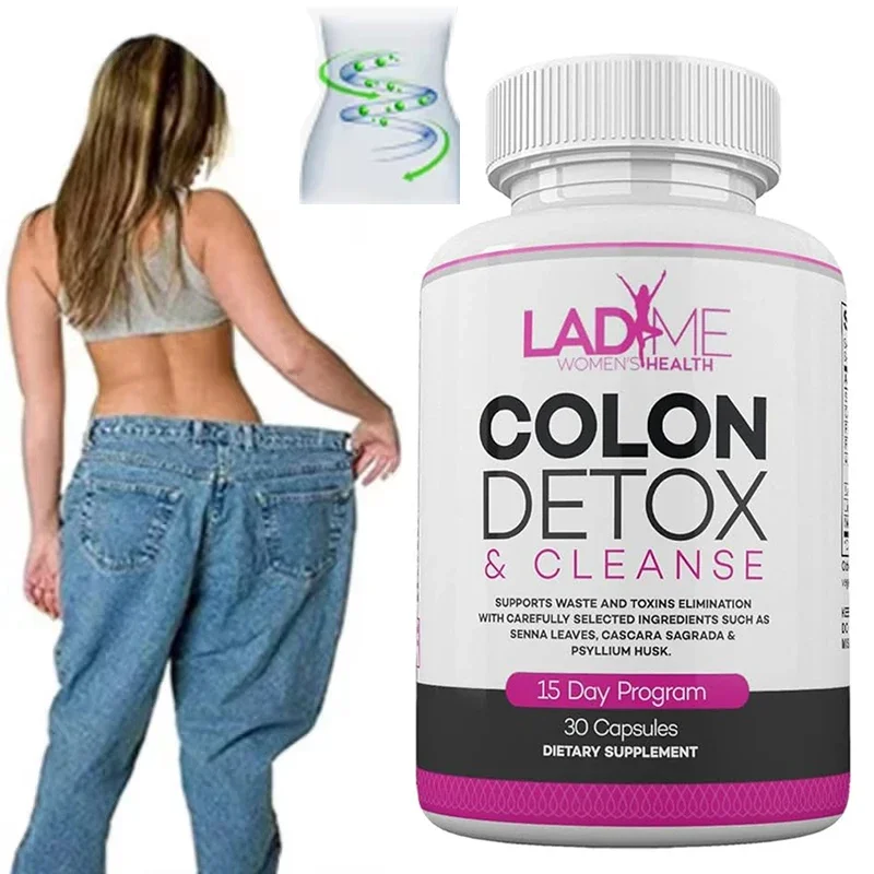 15 Day Colon Cleanser Detox Flush - Psyllium Husk, Cascara Sagrada & Senna Capsules for Intestinal & Digestive Health