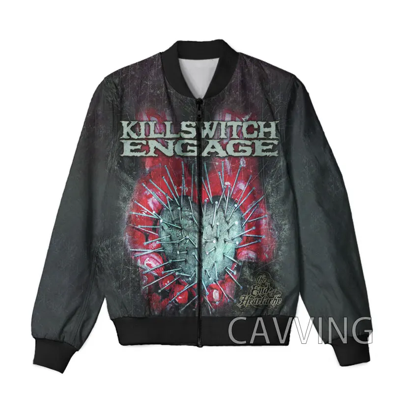 CAVVING 3D Printed  Killswitch Engage  Zipper Bomber Jackets Men Overcoat Mens Coat Zip Up Jackets for Women/Men