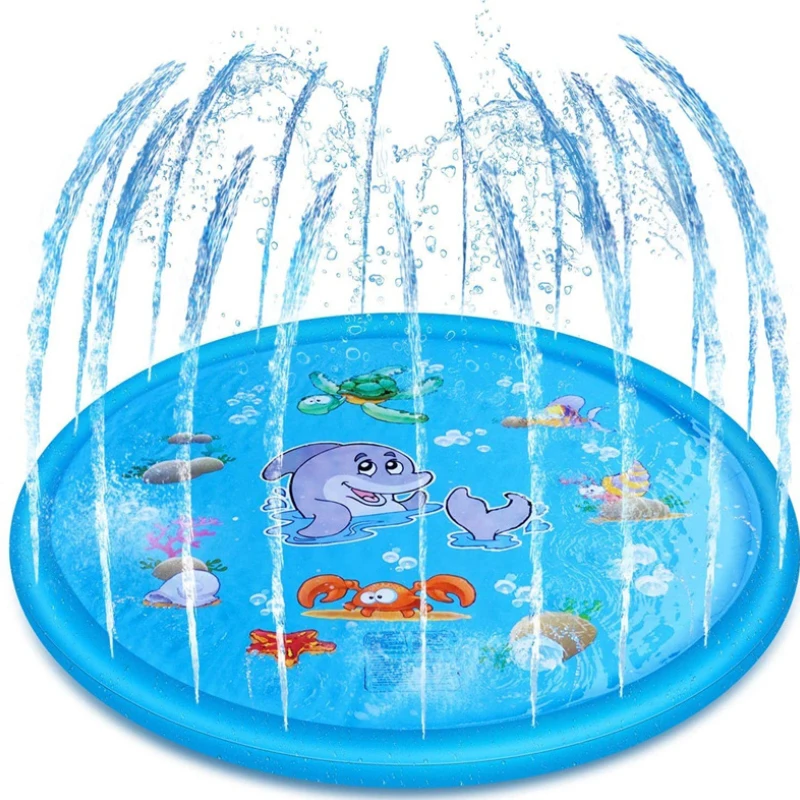 

170cm Kids Inflatable Water spray pad Round Water Splash Play Pool Playing Sprinkler Mat Yard Outdoor Fun Swimming Beach Pools