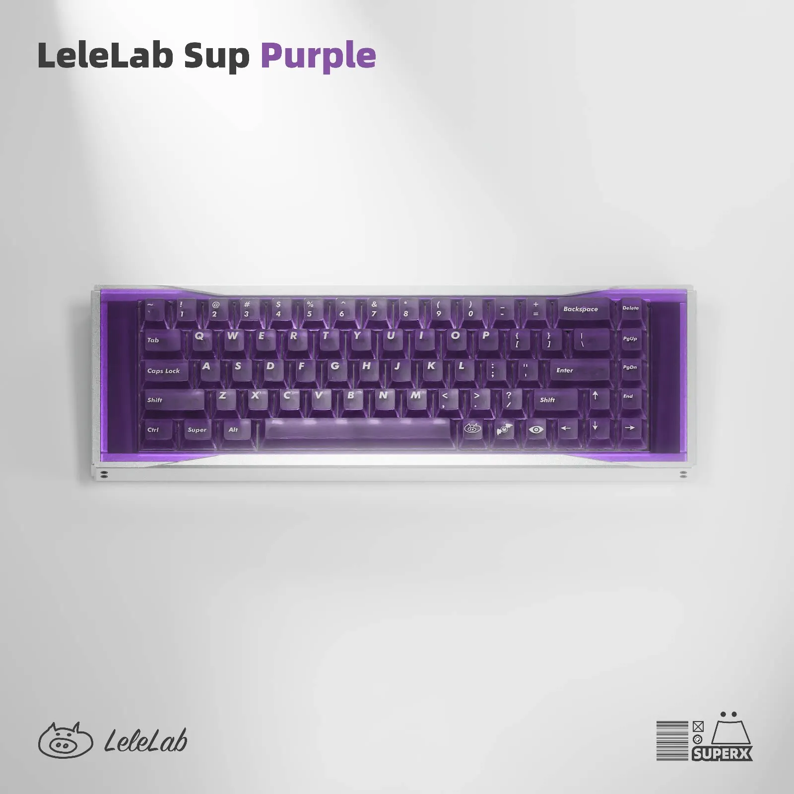 LeleLab SupSup PC Keycaps Purple Fog Permeable Keycap Original Factory Personalized Keyboard Keycaps Customized PC Gifts