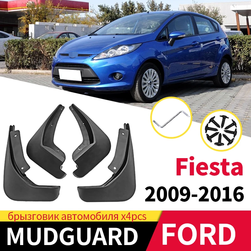 For Ford Fiesta MK7 2009-2016  Car Front and Rear Fender Fender Splash Guard Car Fender Fender Auto Parts 4pcs Accessories