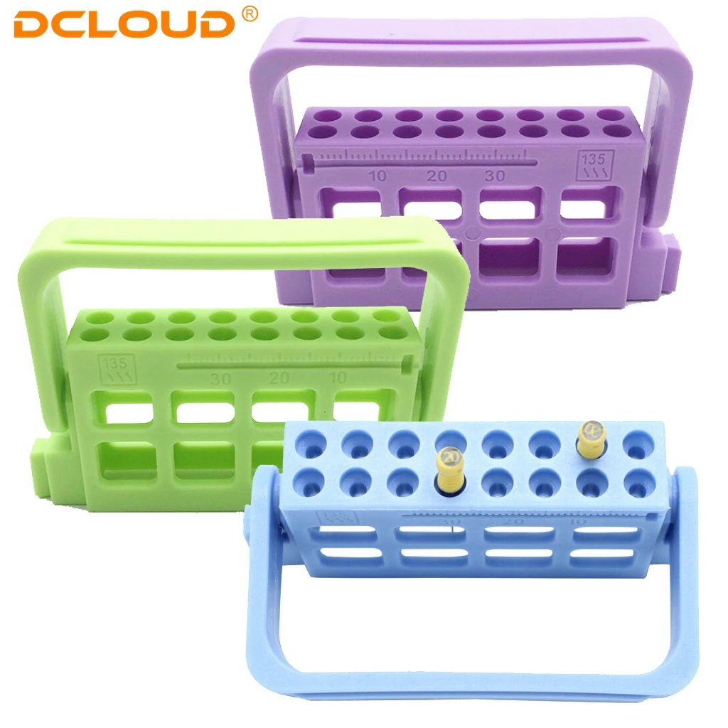 Portable Dental Endo Files Holder Drill Storage Stand Endo Tray for Endodontic Files Organizer Endo Box Dentis Lab Instrument