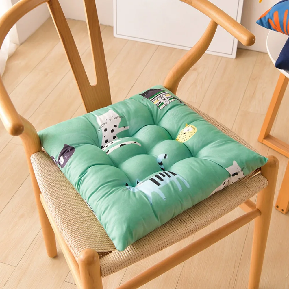 High Quality Breathable Thickened Chair Seat Cushion Soft Cotton 8 Colors Student Stool Butt Cushion 40*40cm Linen Chair Cushion