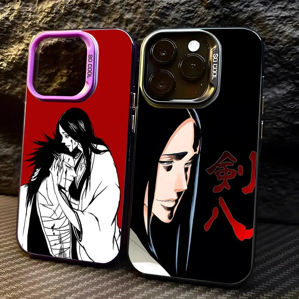 Чехол для телефона Unohana Retsu Bleach с аниме для IPhone 16 Pro Max 15 Pro 14 Plus 12 13 X XS Max XR 11 Pro, красочный серебристый чехол