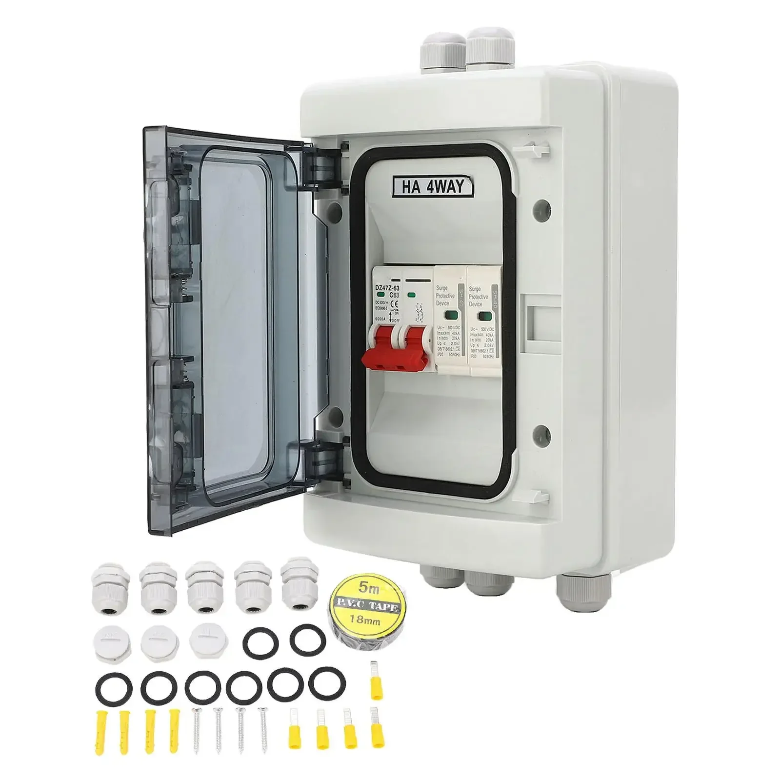 

Автоматический выключатель MCB, изоляционный переключатель, защита, водонепроницаемая распределительная коробка, 500 В постоянного тока для улицы, 63 А