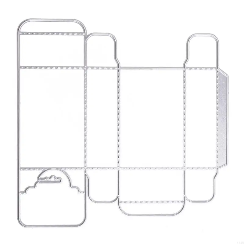 KX4B 3D Hanging Hook Candy Gift Box Stitched Metal Cutting Dies Stencil DIY Folding for Case Embossing Scrapbooking Template