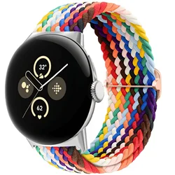 Braided Solo loop for Google pixel band Strap Smartwatch Elastic Adjustable Nylon band belt bracelet Pixel Watch 2 Accessories