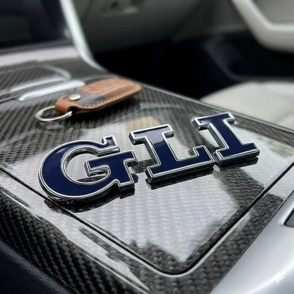 3D Metal Car Letters GLI Logo Rear Trunk Badge Emblem Sticker Decals For VW Jetta MK2 MK4 MK5 MK6 MK7 MK8 Sagitar Accessories