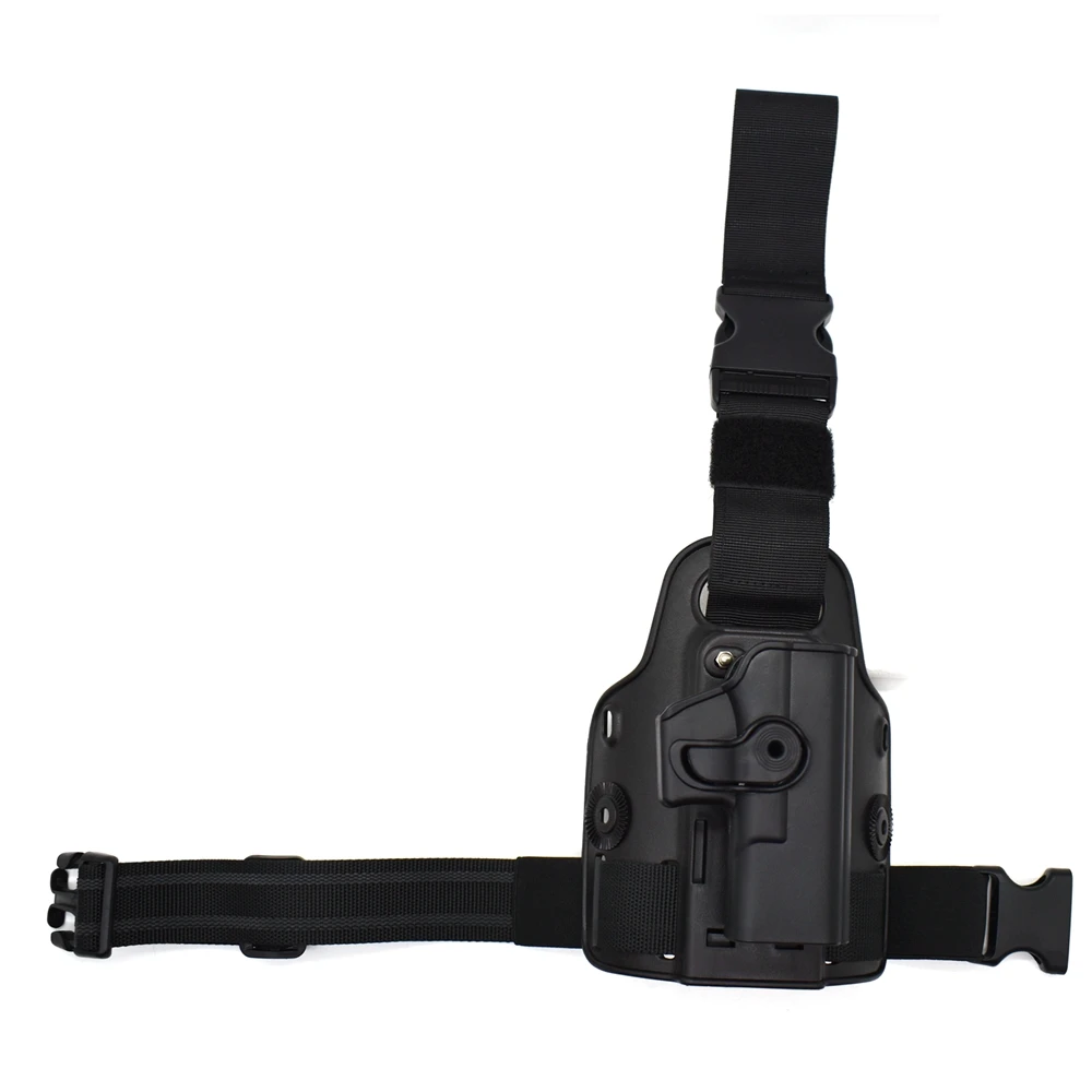 Glock 17 19 Drop Leg Holster Airsoft Tactical Thigh Mount Rig Platform with Belt Holster Case Drop Leg Holster Panel