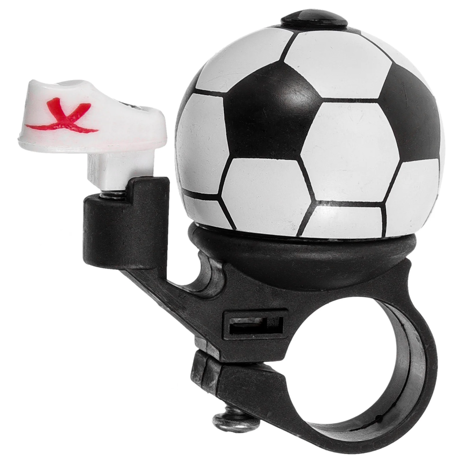 Bicycle Bell Football Shaped Portable Folding Bike Bell For Mountain Road Cycling Outdoor Riding Loud Wear Resistant Accessory