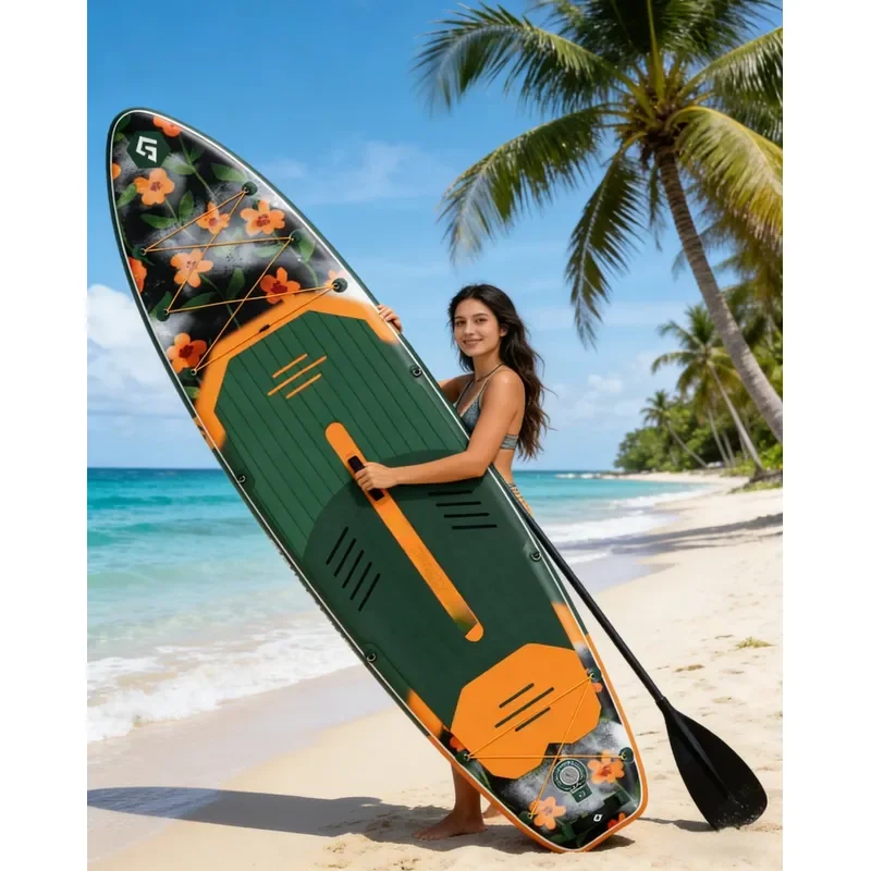 Factory Wholesale Summer Vacation Seaside Rental Board Inflatable Drop Stitch Standup SUP Paddle Boarding with Full