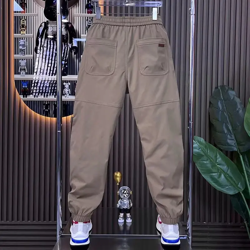 Autumn Men\'s Trend Joggers High Street Sports Trousers 9-Minute Sweatpants Fashionable Men\'s Clothing 2024 Streetwear Men