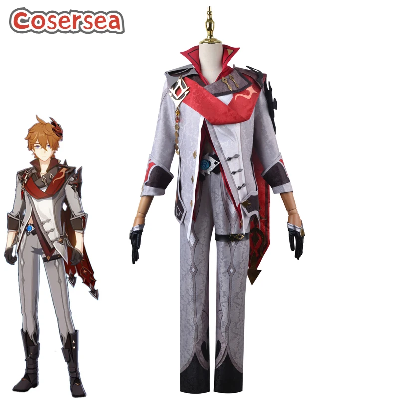 

Cosersea Tartaglia Cosplay Costume Game Genshin Impact Tartaglia Hydro Childe Role Play Men Uniform Outfit Fullset Male Suit