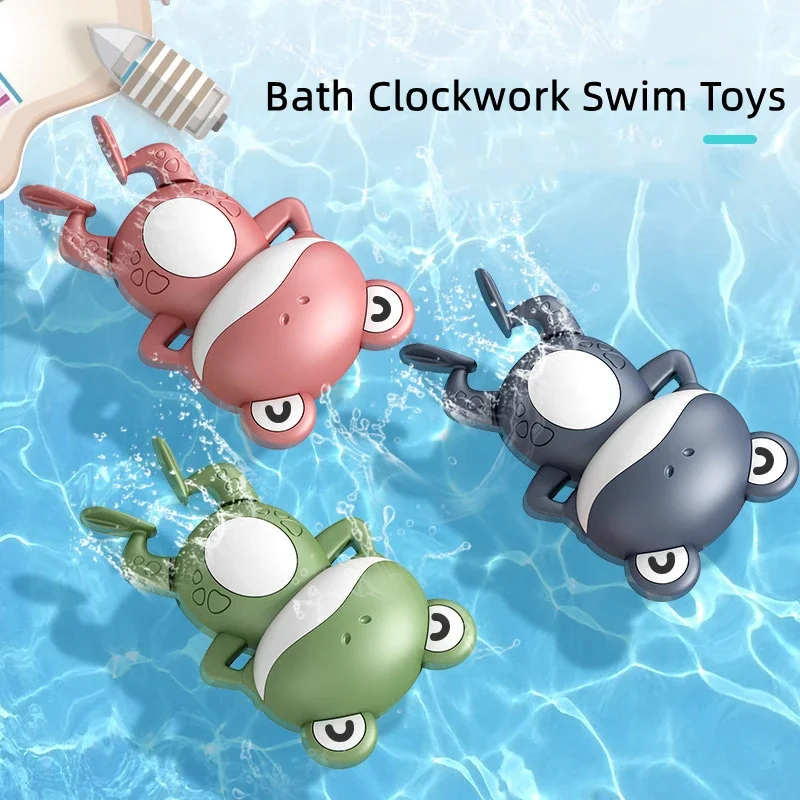 

Bath Clockwork Toys Summer Swimming Children Kids Bathroom Shower Dolls Play Water Baby Bathing Cute Bathtub Animals Funny Frogs