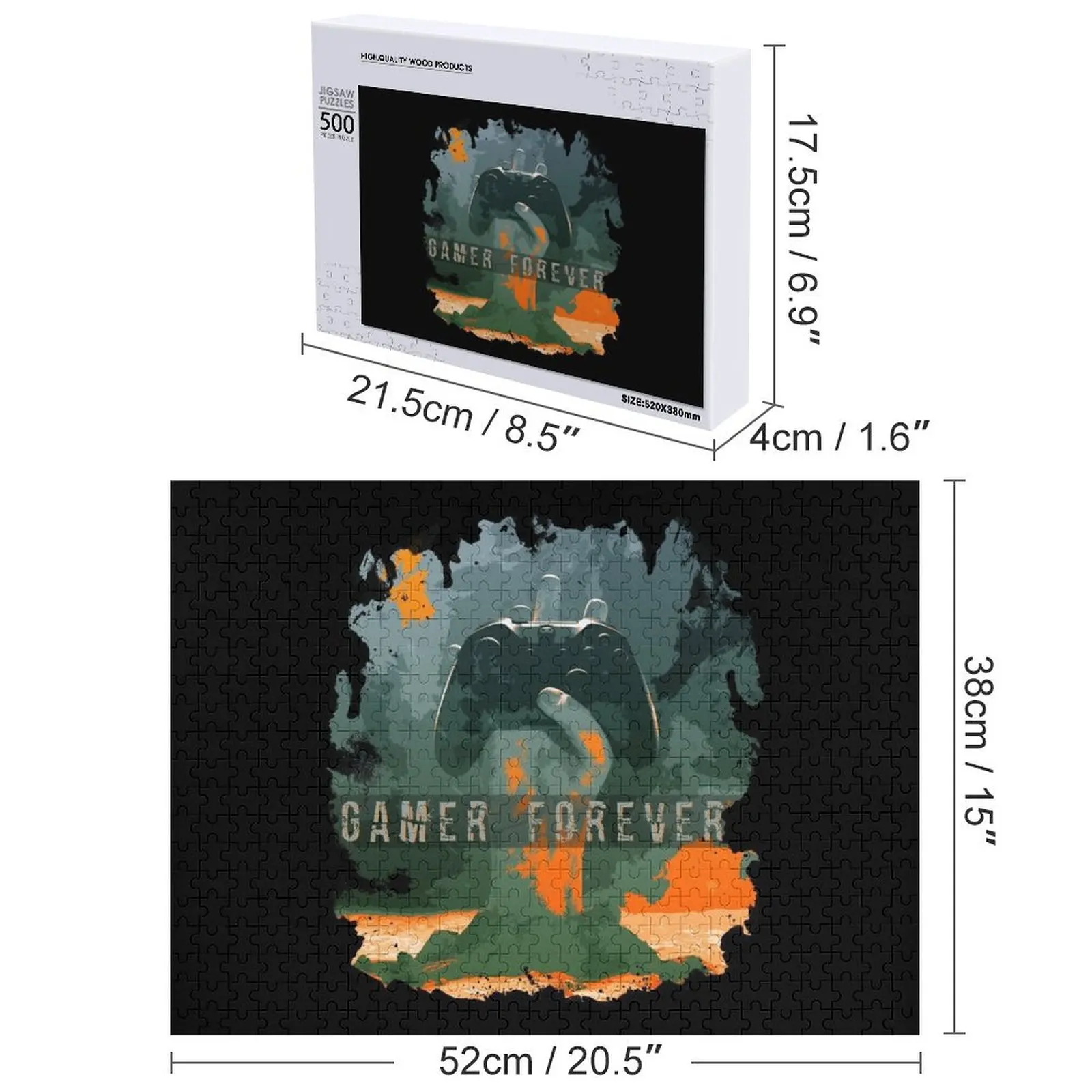 Gamer Forever puzzel kerstcadeaus gepersonaliseerde gepersonaliseerde puzzel houten naam aangepaste gepersonaliseerde puzzel