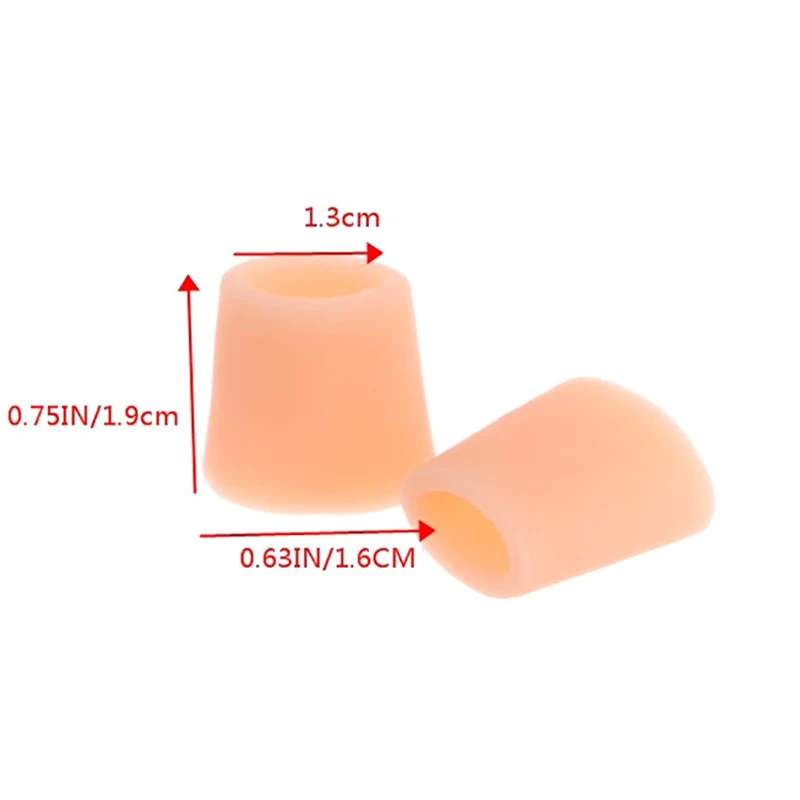 2 pçs silicone pequeno dedo do pé tubo calos bolhas corrector pinkie protetor gel joanete dedo do pé proteção gel manga cuidados com os pés