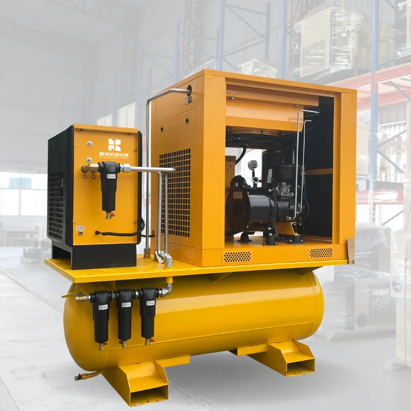 

Industrial Compressors 10Hp 7.5kw Air Compressor 4-in-1 Rotary Electric Permanent Magnet Screw Air Compressor With Dryer