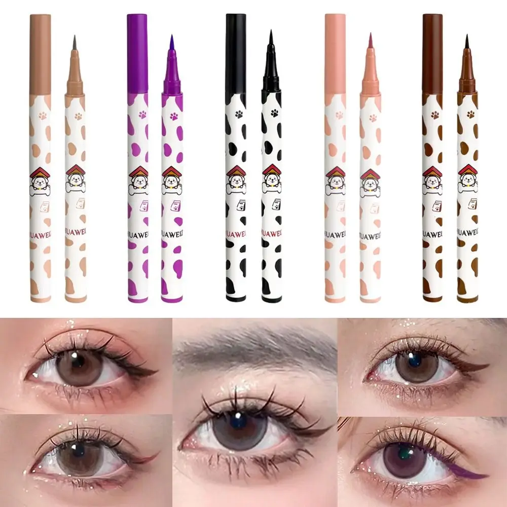 Płynny eyeliner z nadrukiem psa ołówek zwierzęca łapa wodoodporny ultracienki eyeliner długopis żelowy naturalne bardzo cienkie narzędzia do makijażu kobieta/dziewczyny