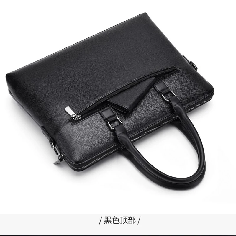 Recommend High Cost-effective Business Briefcase Men PU Leather Brief Bag Black Brown Handbag Dress Male Messenger Bag OL Bag