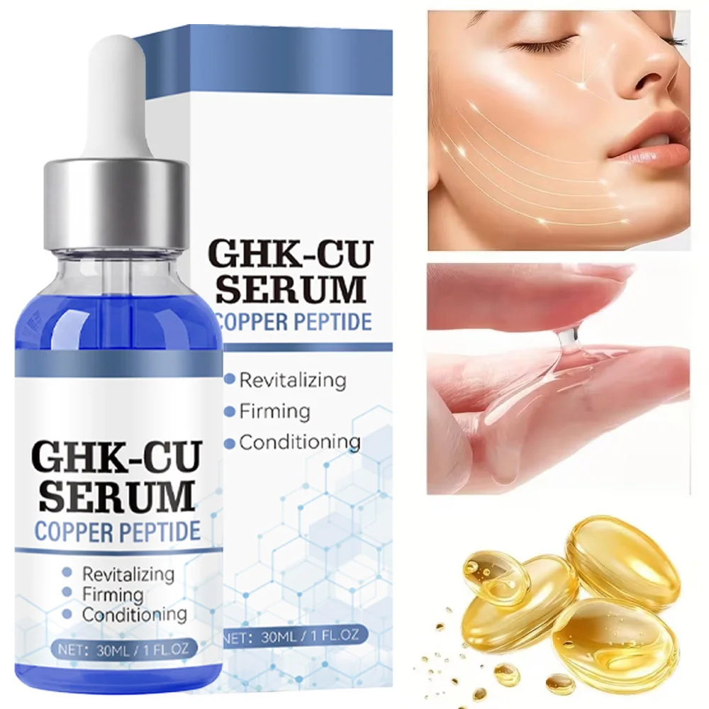 GHK-Cu & Silk Peptide Multipurpose Facial Essence Moisturizing Brightening Nourishing Facial Oil Dual Peptides, Youth in Every D