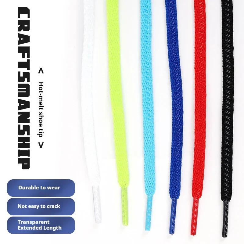 Non-slip Flat Shoelaces Sneakers Tennis Football Shoe Laces Silicone Anti Slip Rope Shoelace Double Sided for Shoes Accessories