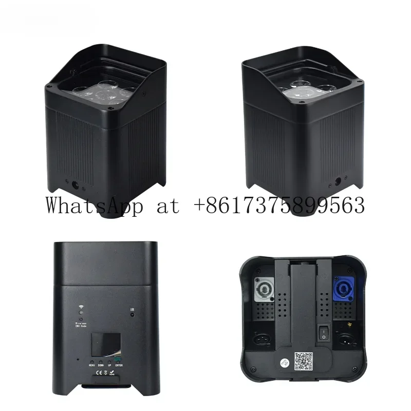 6x18W Wireless Powered DMX Controlled LED Par Can Uplight Stage Lights 8pcs With Flight Case