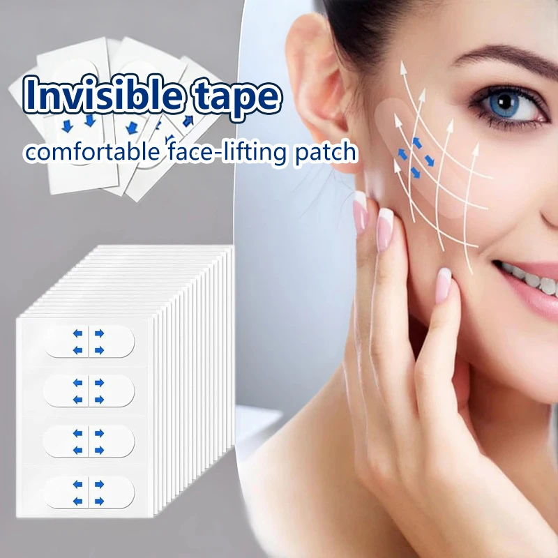 40-120pcs Invisible V-shape Face Lift Tape Adhesive Face Lifting Stickers For Sagging Skin Wrinkles Transparent Thin Patches