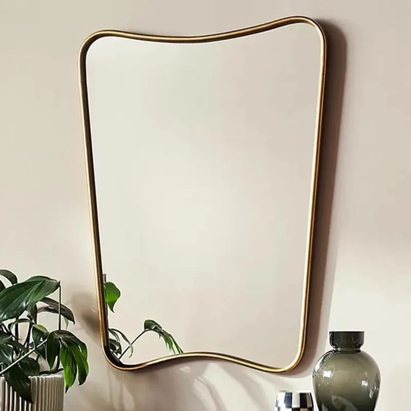 Modern Decoration Mirror Wall Vanity Art Aesthetic Nordic Makeup Hanging Mirror Oval Cosmetics Espelhos Living Room Decorations