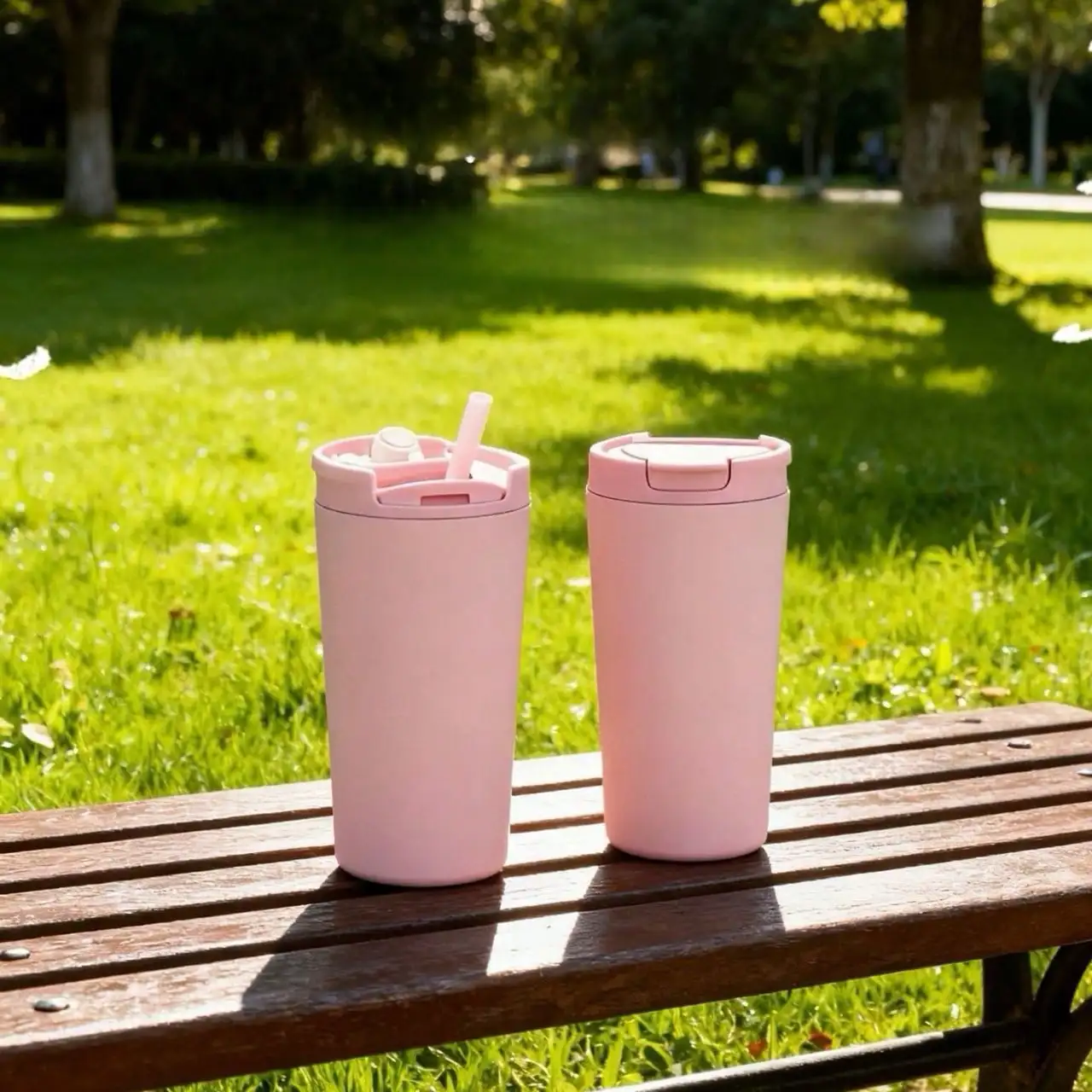 1pc New 304 Stainless Steel Cup with Straw Features a Cute and Minimalist Design, Keeps Drinks Hot or Cold