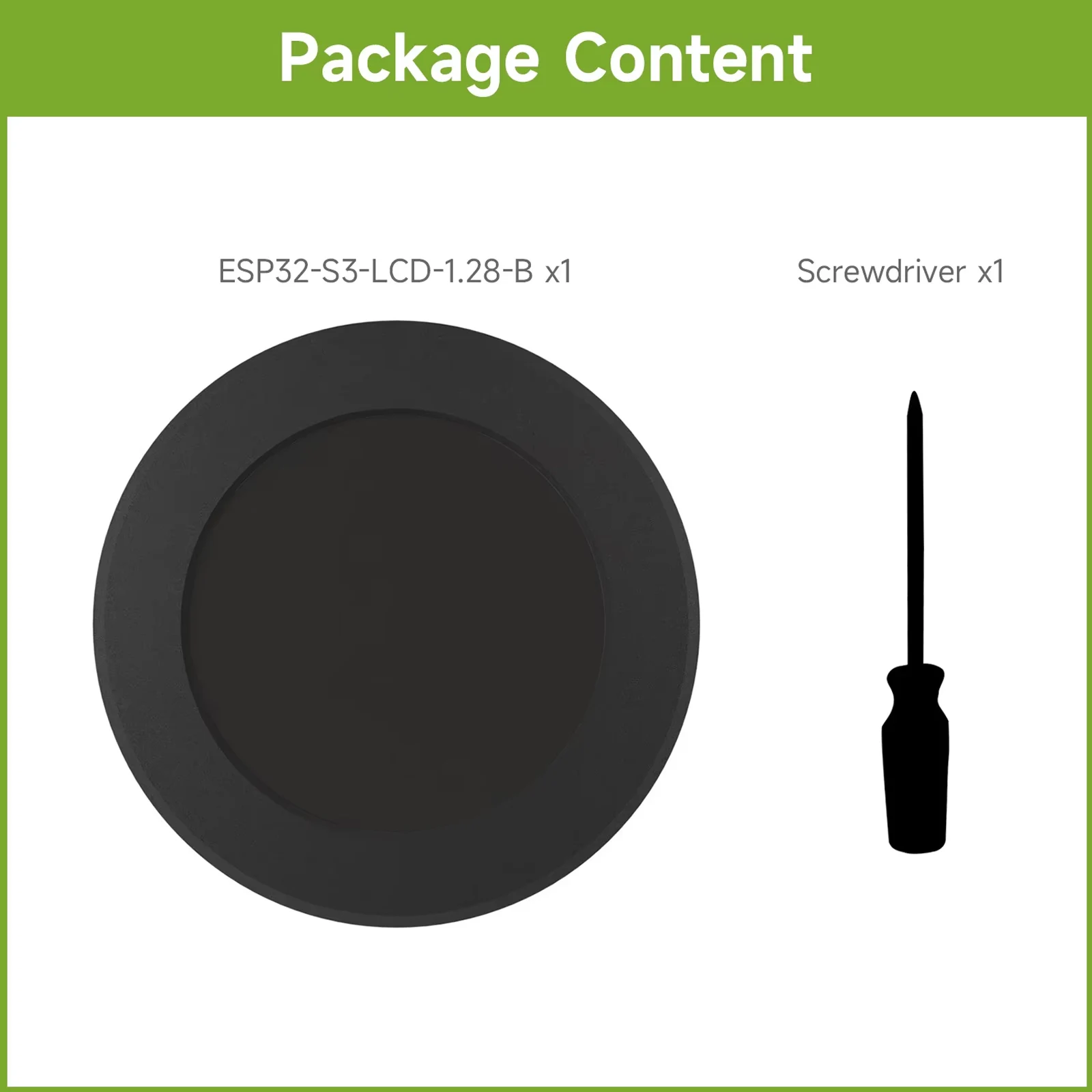 웨이브쉐어 ESP32-S3-LCD-1.28-B 개발 보드, 32비트 LX7 듀얼 코어 프로세서, 1.28인치 IPS 원형 LCD, WiFi/BT 지원