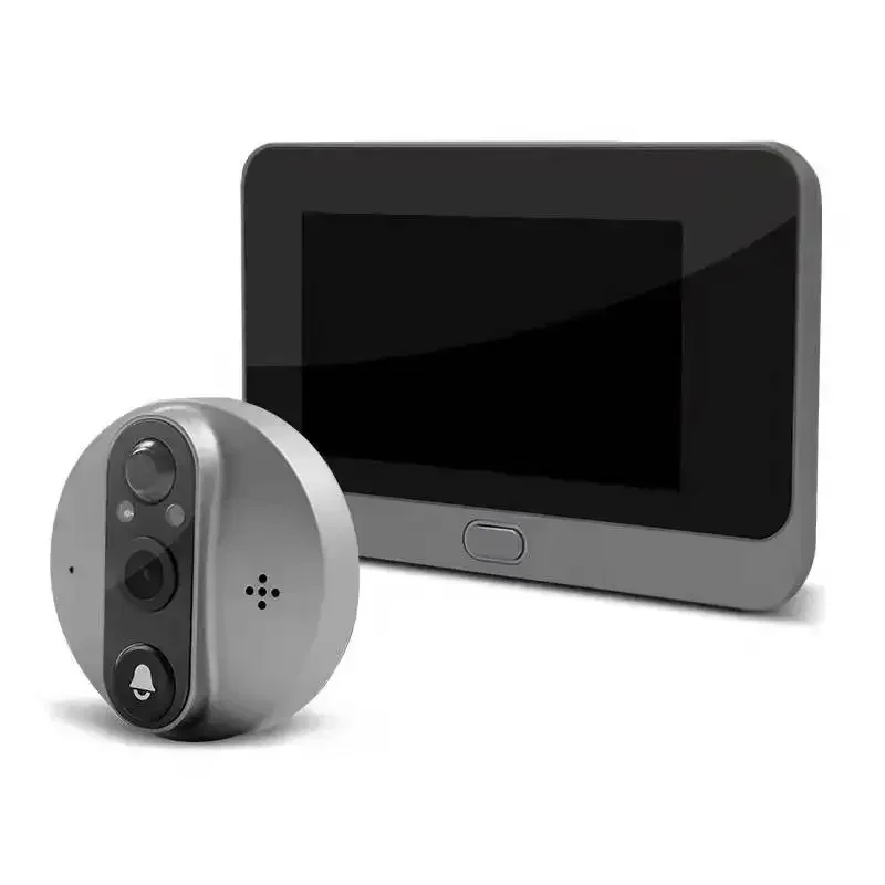 1080P Smart Digitale Deur Viewer Wifi Deurbel 4.3 Inch Scherm Ondersteuning Tuya App Groothoek Pir Met Nachtzicht Gong