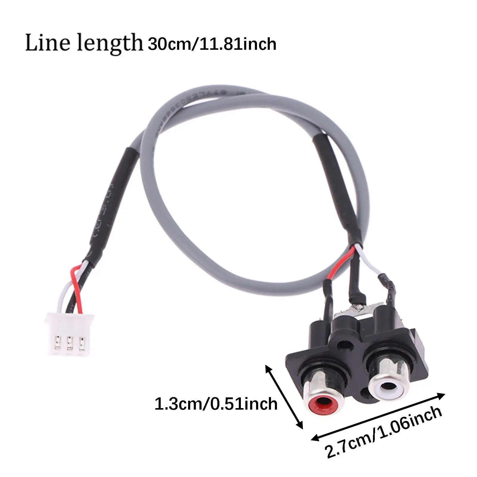 

Audio Signal Cable Easy Installation Professional Fixed Assembly Compact 2 RCA to Xh2.54mm-3Pin for Panel Audio Interface Cable