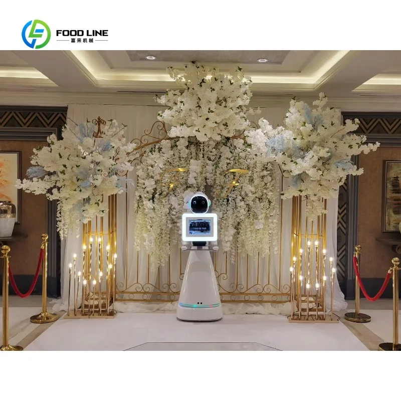 Robotic Photo Booth Roamer Wireless Selfie Robot Automatic Rotation Mobile Photography Station for Events Parties Social Sharing