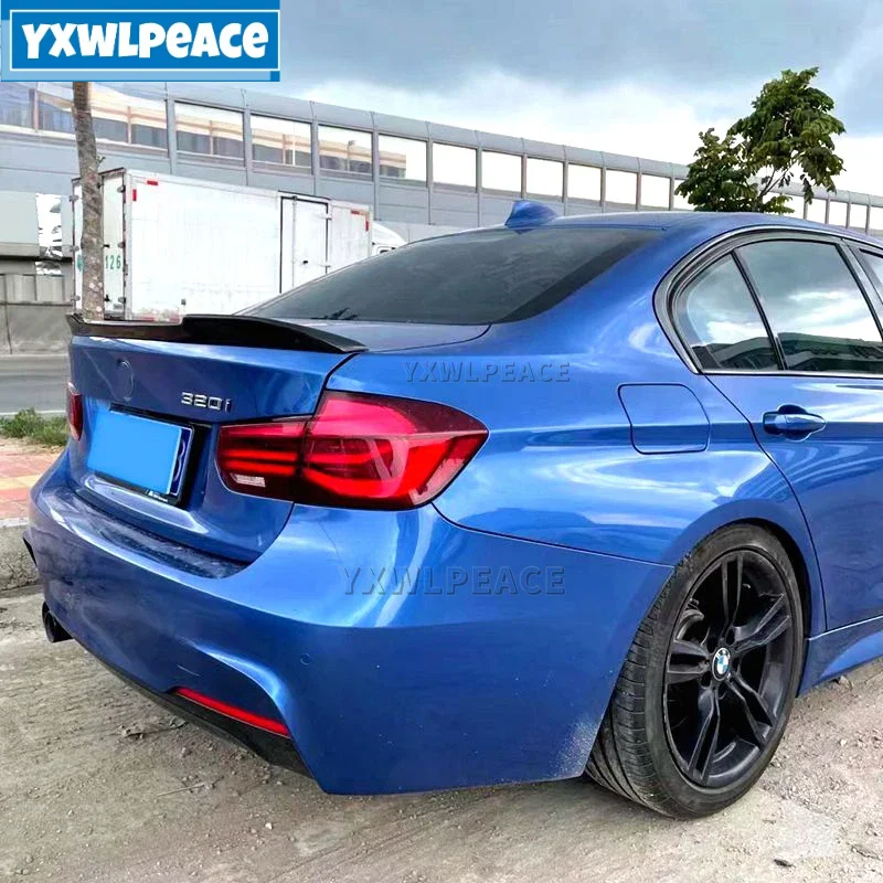 For BMW F30 F35 M3 Spoiler 320i 320li 325li 328i 2013-2018 CS Style Real Carbon Fiber Rear Trunk Lip Spoiler Car Accessories