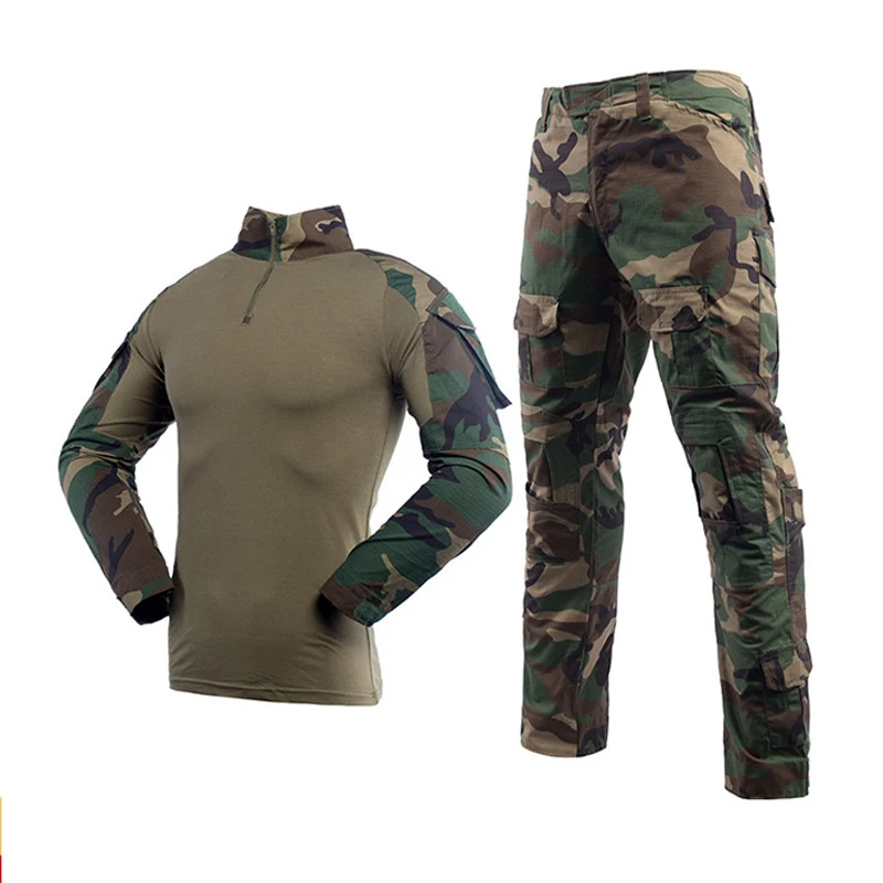 

Hiking Camo G2 Style Combat Suit Outdoor Men Shirt and Pants Set Camouflage Guard Tactical Uniforms Frog Suits