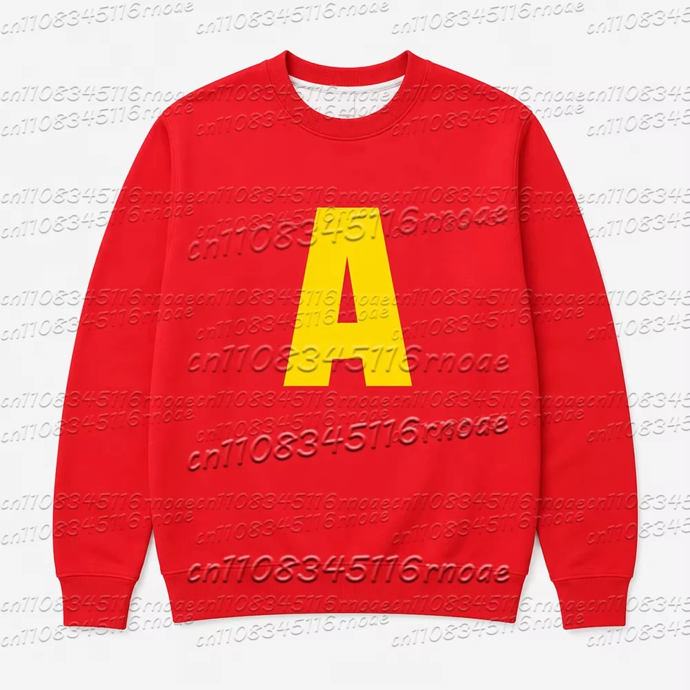 Alvin und die Chipmunks 2026 Mode Unisex Freizeit-Sportbekleidung Herren-Hoodie Alvin Chipmunk Halloween-Kostüm Kinder-Pullover – Detail 9