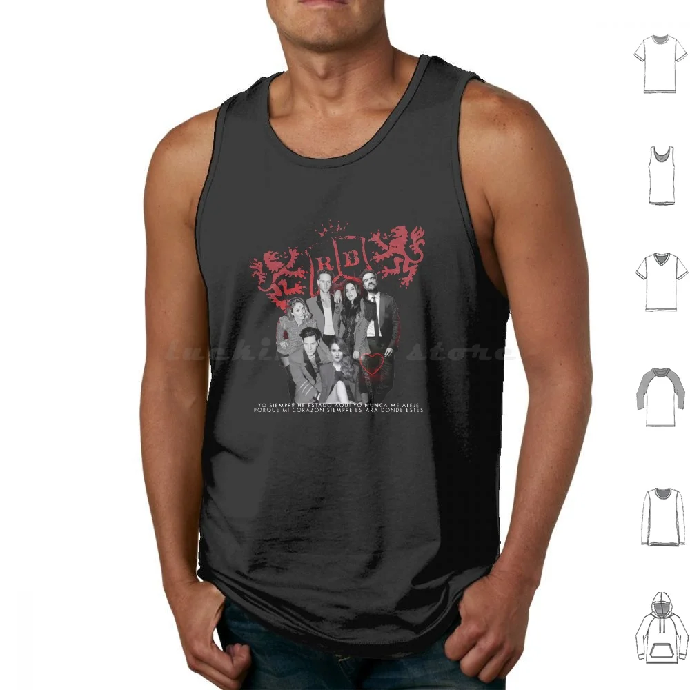 Camisetas sin mangas Rbd de algodón estampado Rbd Rebel Anahi Sweet Maria Maite Perroni Christian Chavez Alfonso Herrera Christopher