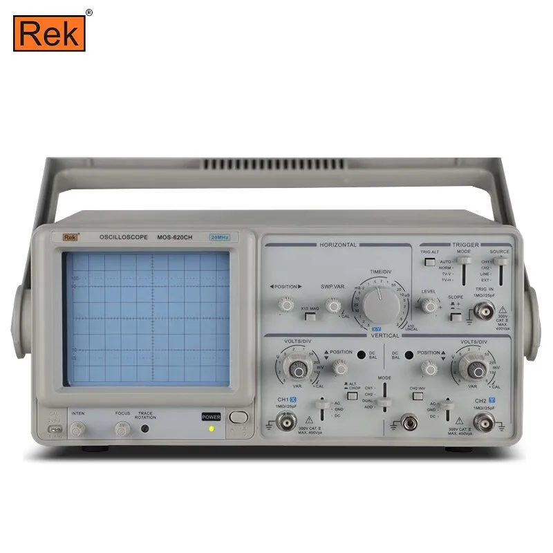 

Merrick MOS-620CH Analog Oscilloscope Double Trace Analog Display Measuring Instrument Precision Dual Channel Oscilloscope