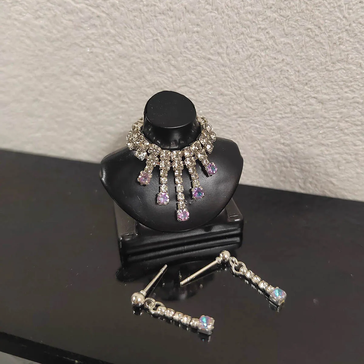 1/6 Supermodel Doll Jewellery Accessories Aurora Luxury Design Diamond Necklace + Earrings Set Simple Ring Dinner Party Dress Up