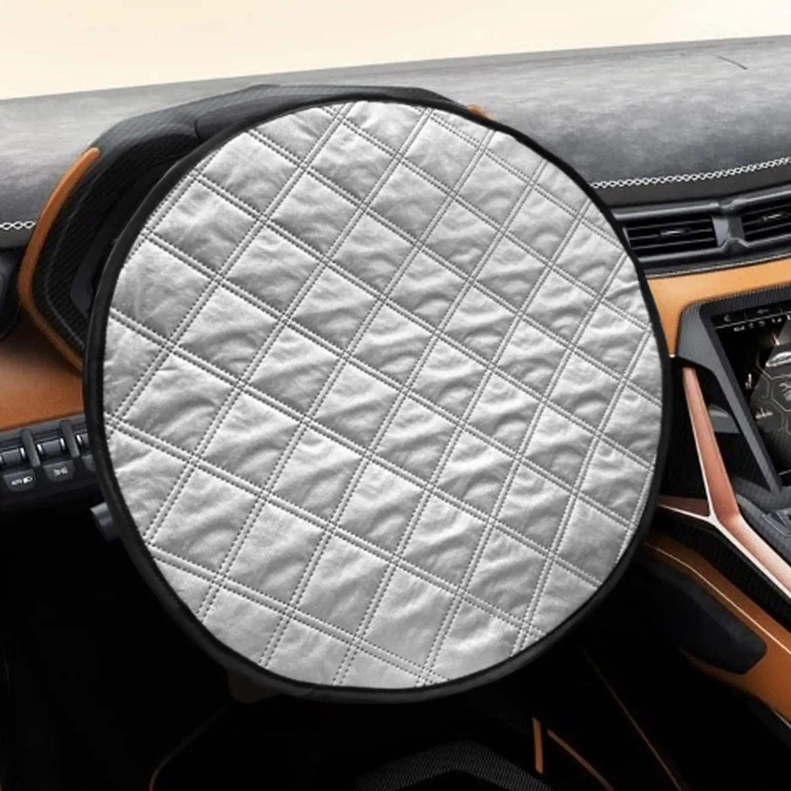 Car Steering Wheel Cover Sun Shade Sunproof Sunshade Shield Heat Resistant Steering Wheel Protector For Blocking Sunlight