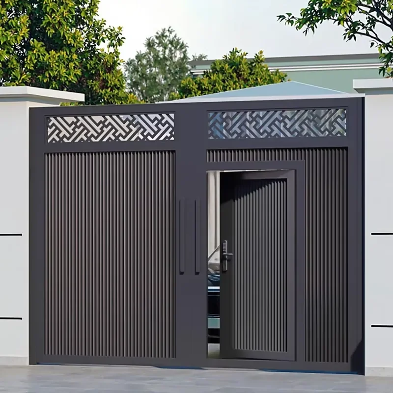 Automatic Opening Durable Aluminum Alloy Sliding Gate for Modern Villa and Courtyard Security