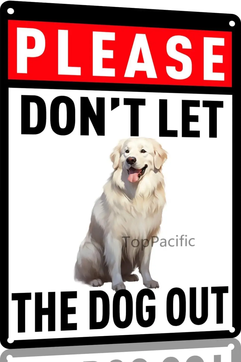 Inch Vintage Great Pyrenees Metal Tin Sign Dont Let The Dog Out Home Bar Kitchen Wall Decor Plaque Sign Aluminium Metal Sign