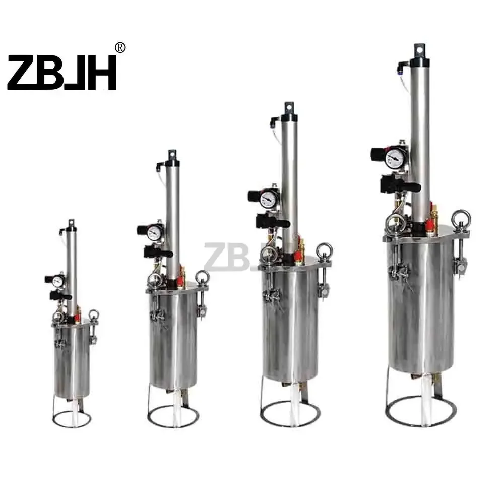 ZBJH 1L cylinder piston Stainless steel pressure tank filling / butter / silicone / vinyl pressure bucket