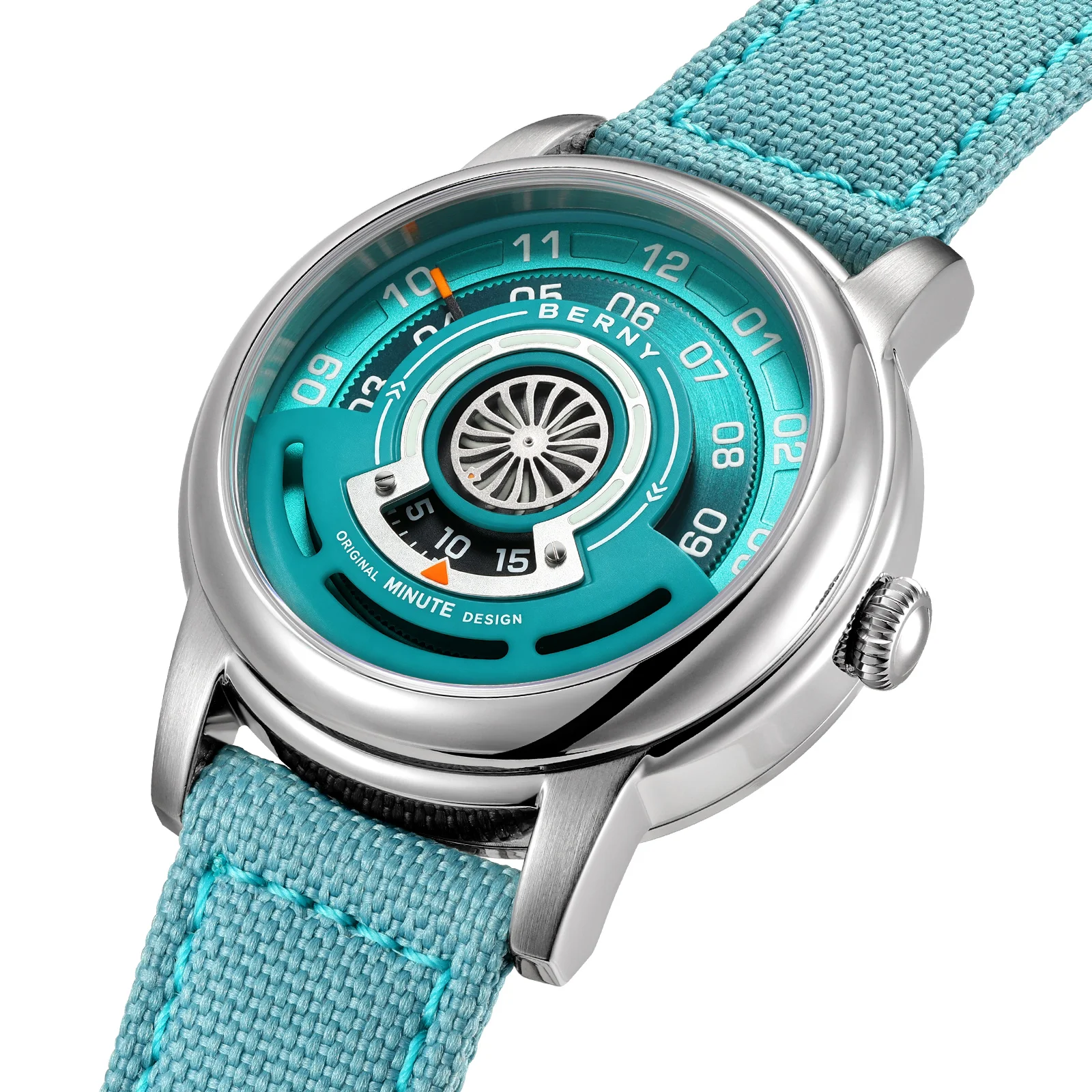 BERNY Watches for Men and Women Super Luminous 36mm Case Small Dial Automatic Mechanical Men's Watch Sapphire Casual Wristwatch