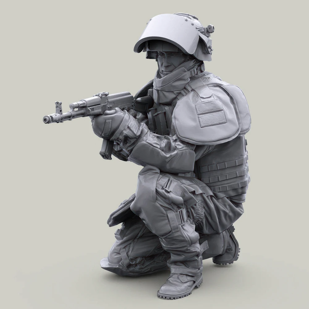 1/35 A modern Russian deminer, Resin Model figure soldier, GK, military theme, Unassembled and unpainted kit