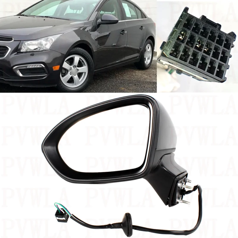 

Left Side 3 Pins Black Painted Heated Mirror 39125813/39063949 For Chevrolet Cruze 2016 2017 2018 2019